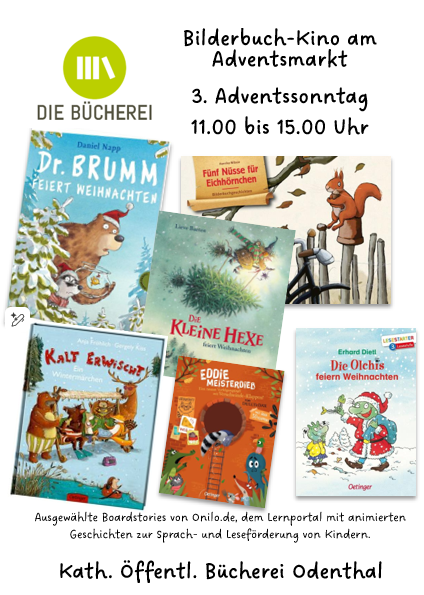 Bilderbuch-Kino Advent 3. Advent (c) KÖB Odenthal