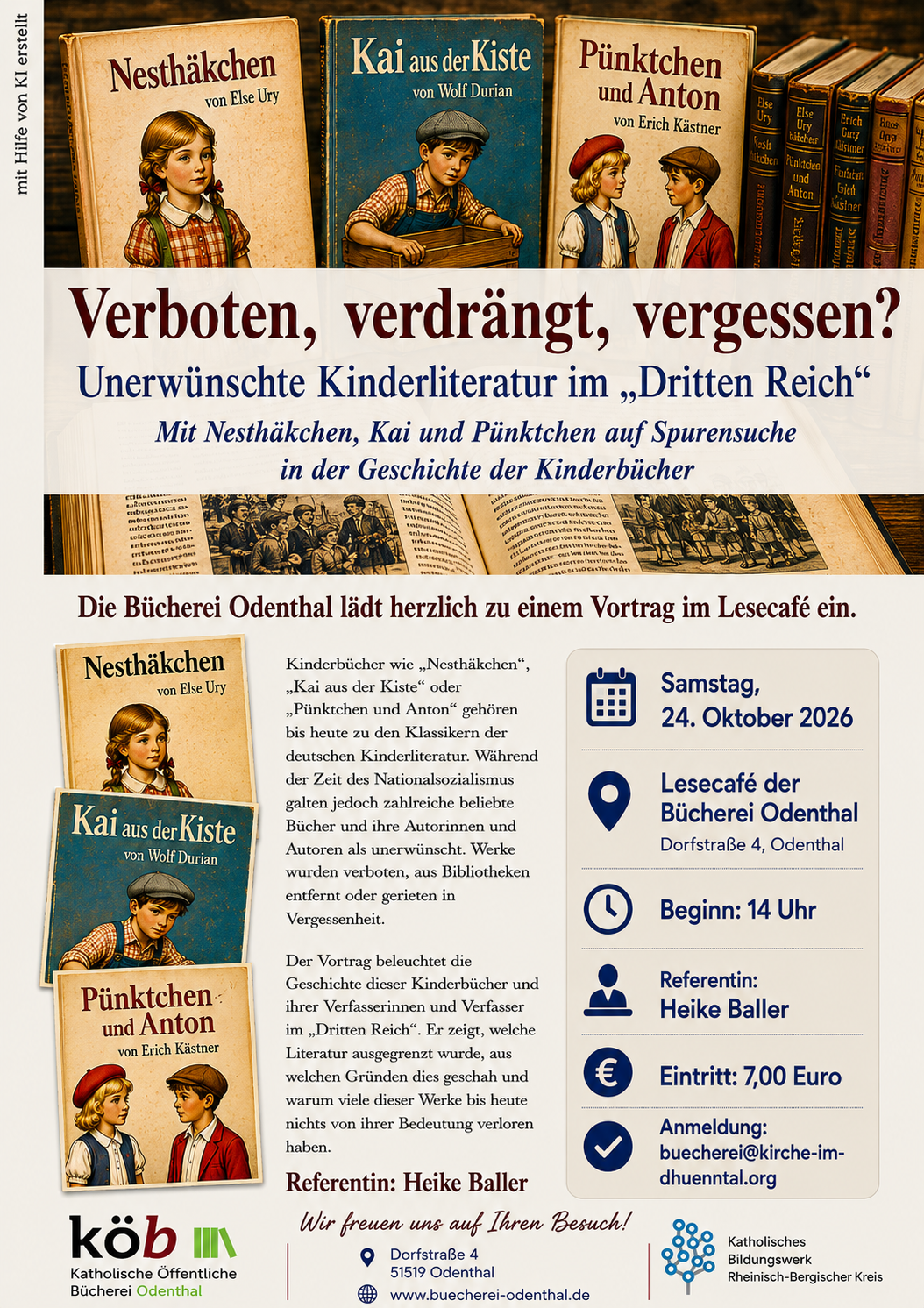 KÖB Odenthal_ Lesetreff 24.10. Kinderbücher (c) KÖB Odenthal